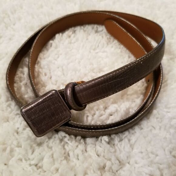 Ralph Lauren Metallic Leather Belt XL - Picture 1 of 8